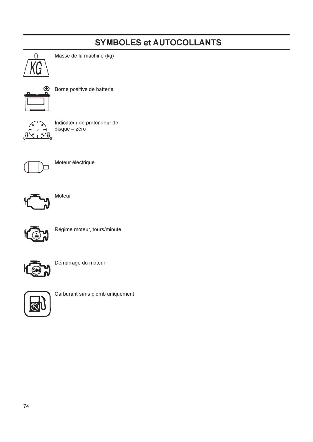 Husqvarna FS 413 manual Symboles et Autocollants 