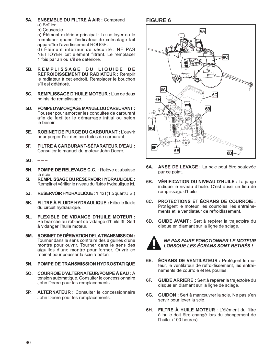 Husqvarna FS 6600 D, FSA 8400 D 5A. Ensemble DU Filtre À AIR Comprend, 5N. Pompe DE Transmission Hydrostatique 