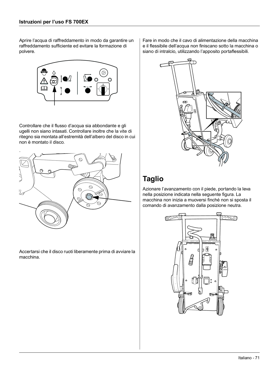 Husqvarna FS 700 EX manual Taglio 