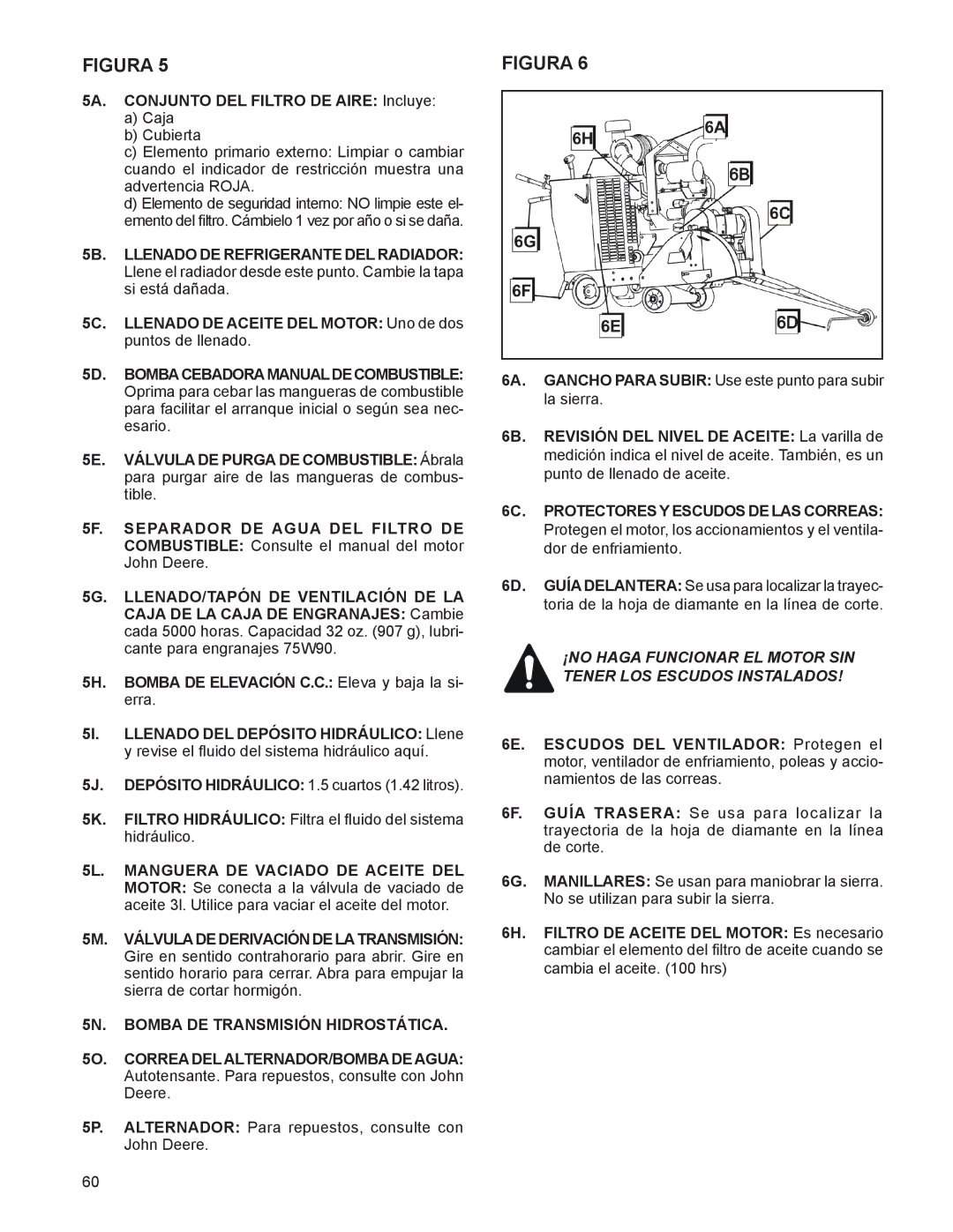 Husqvarna FS 8400 D, FS 6600 D 5B. Llenado DE Refrigerante DEL Radiador, 5D. Bombacebadoramanualdecombustible 