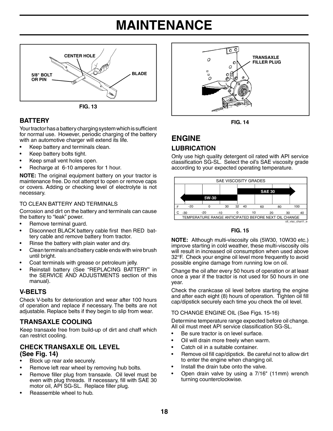 Husqvarna GT2254 owner manual Engine, Battery, Belts, Transaxle Cooling, Lubrication 