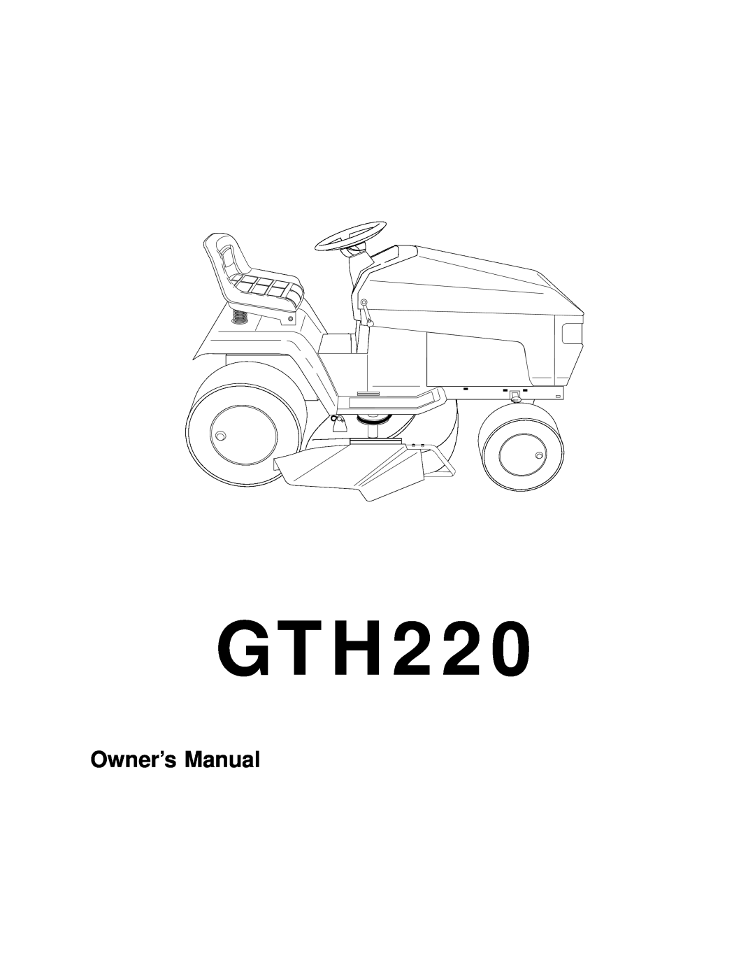 Husqvarna GTH220 owner manual 