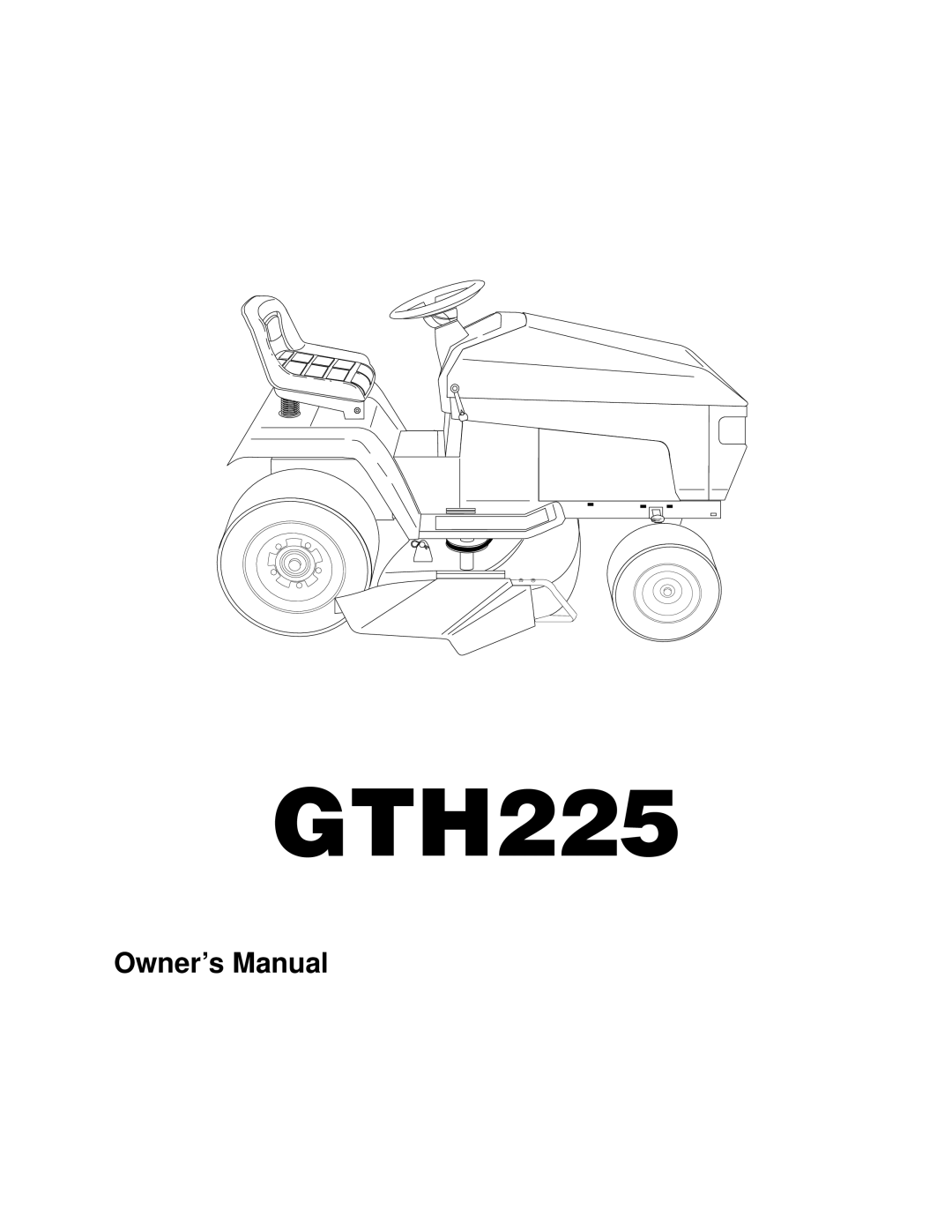 Husqvarna GTH225 owner manual 