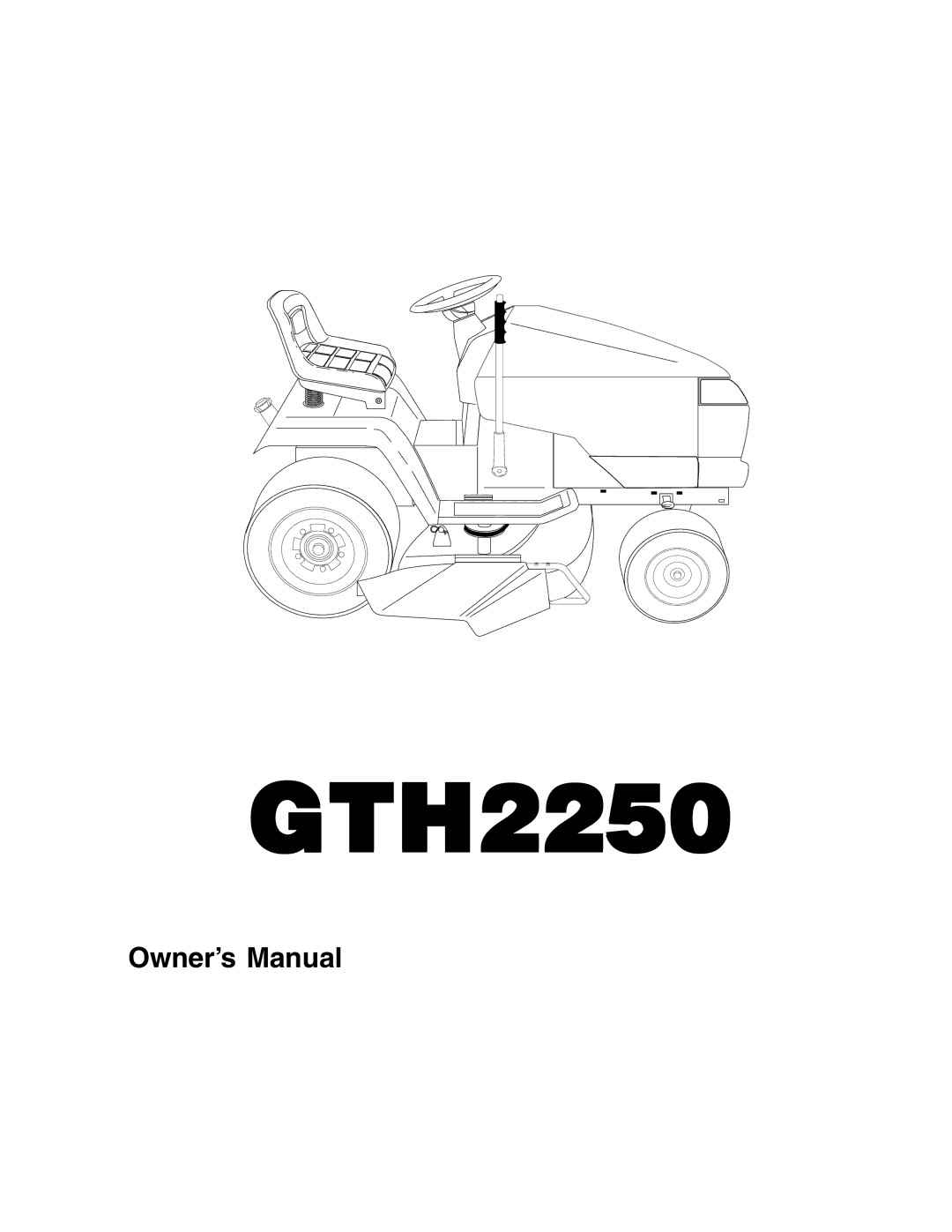 Husqvarna GTH2250 owner manual 