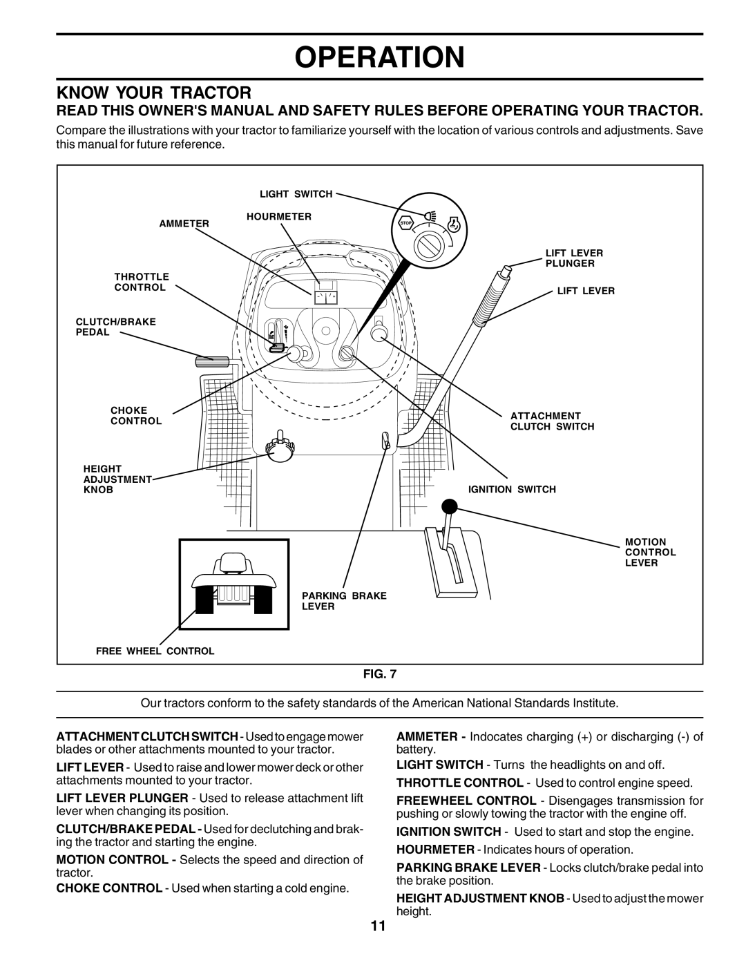 Husqvarna GTH2250 owner manual Know Your Tractor 