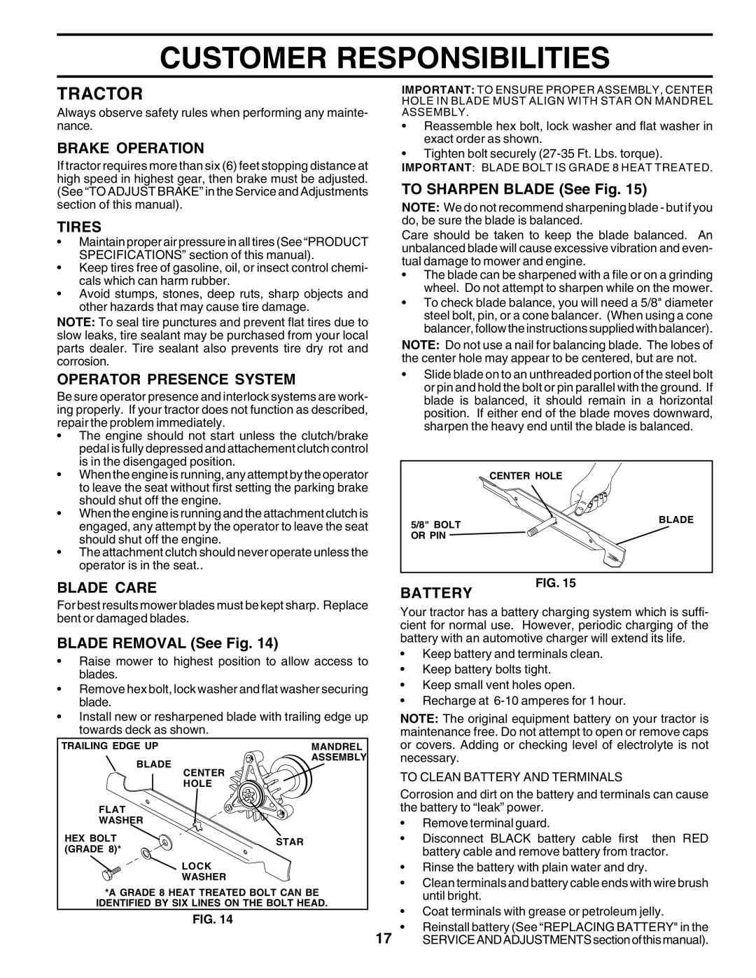 Husqvarna GTH2250 owner manual Tractor 