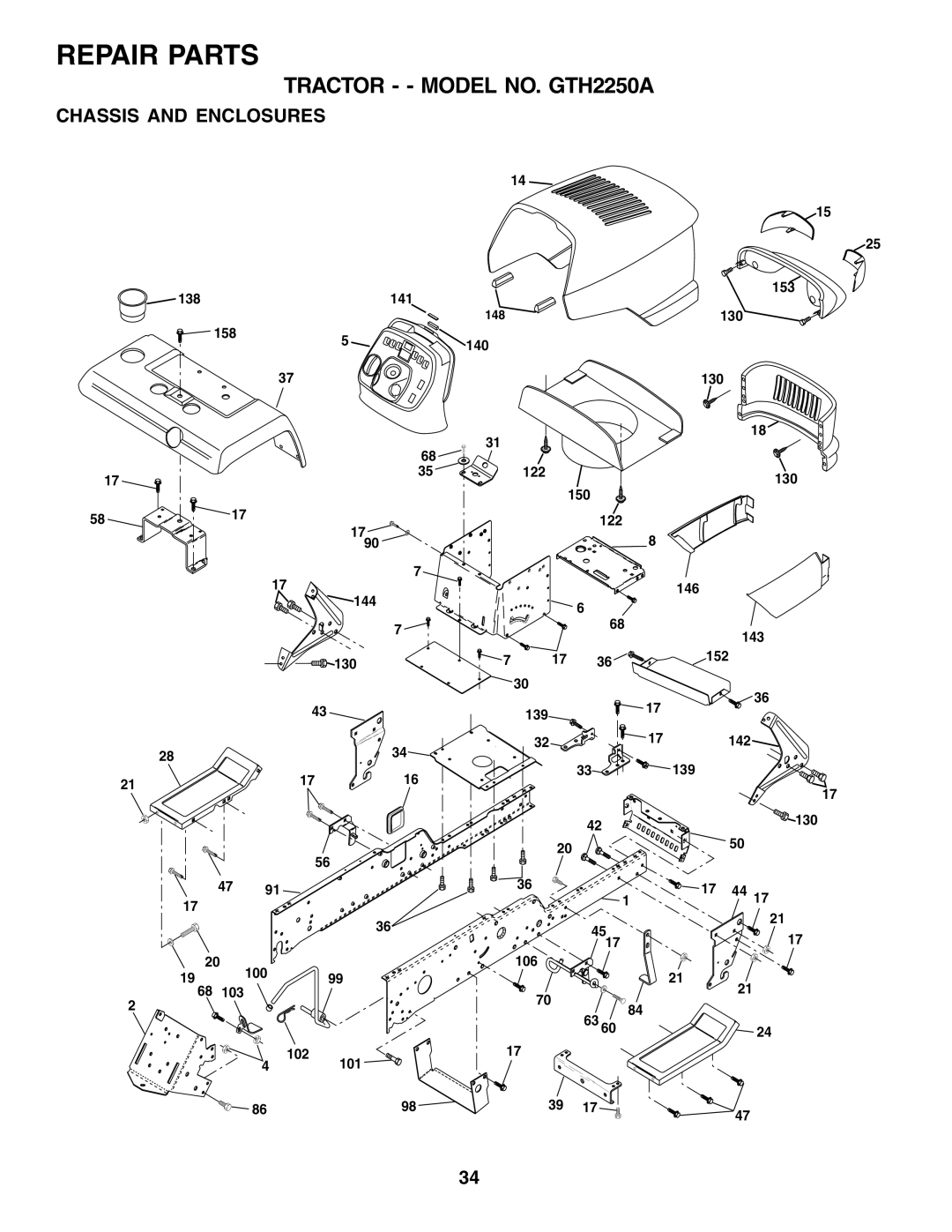 Husqvarna GTH2250 owner manual Chassis and Enclosures 