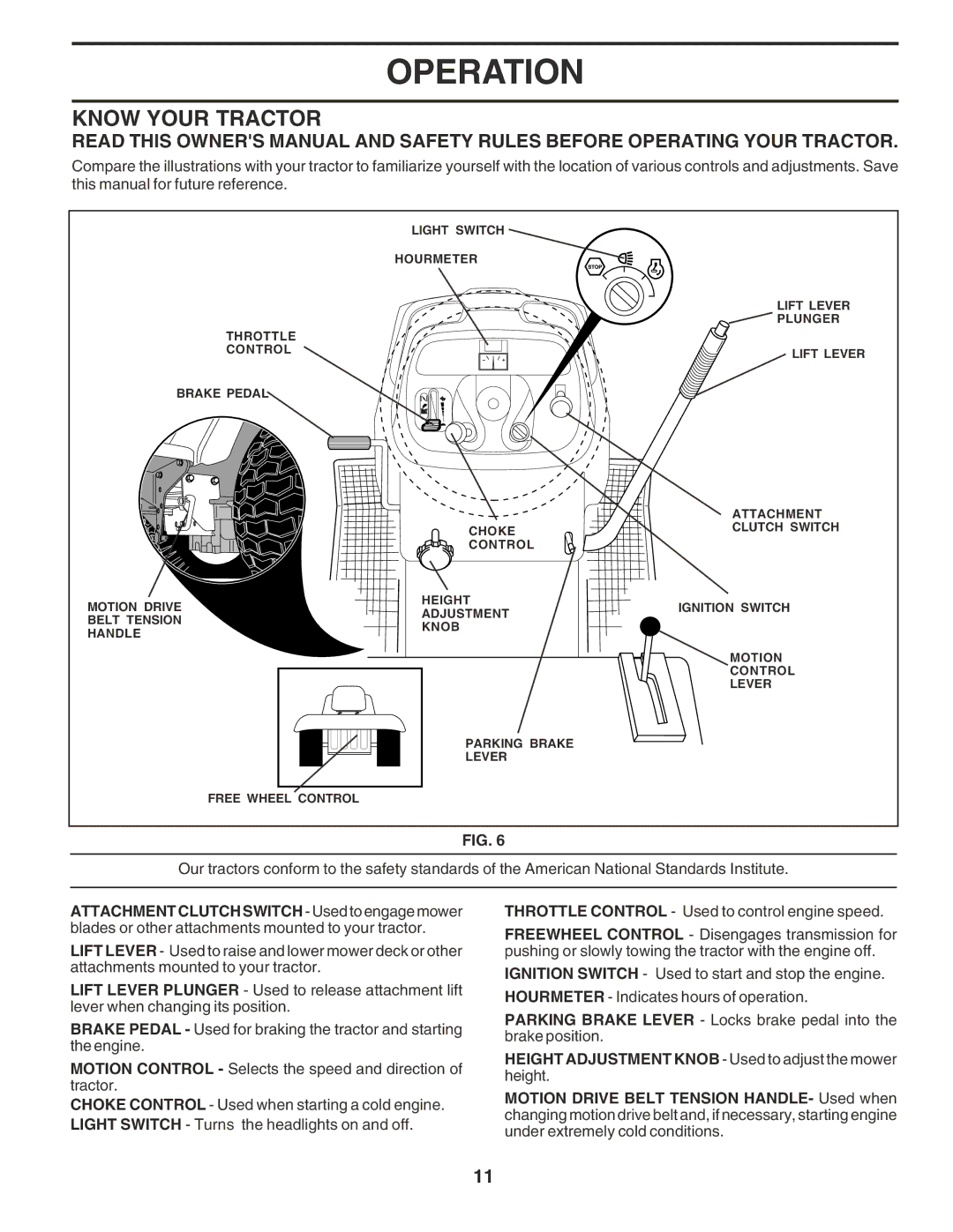 Husqvarna GTH2350 owner manual Know Your Tractor 