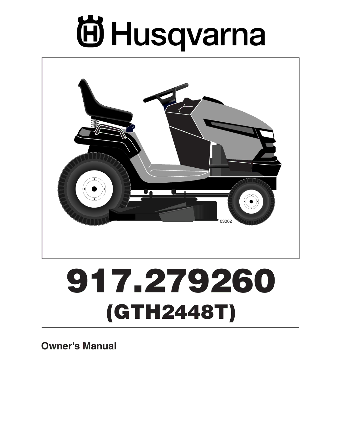 Husqvarna GTH2448T owner manual 917.279260 