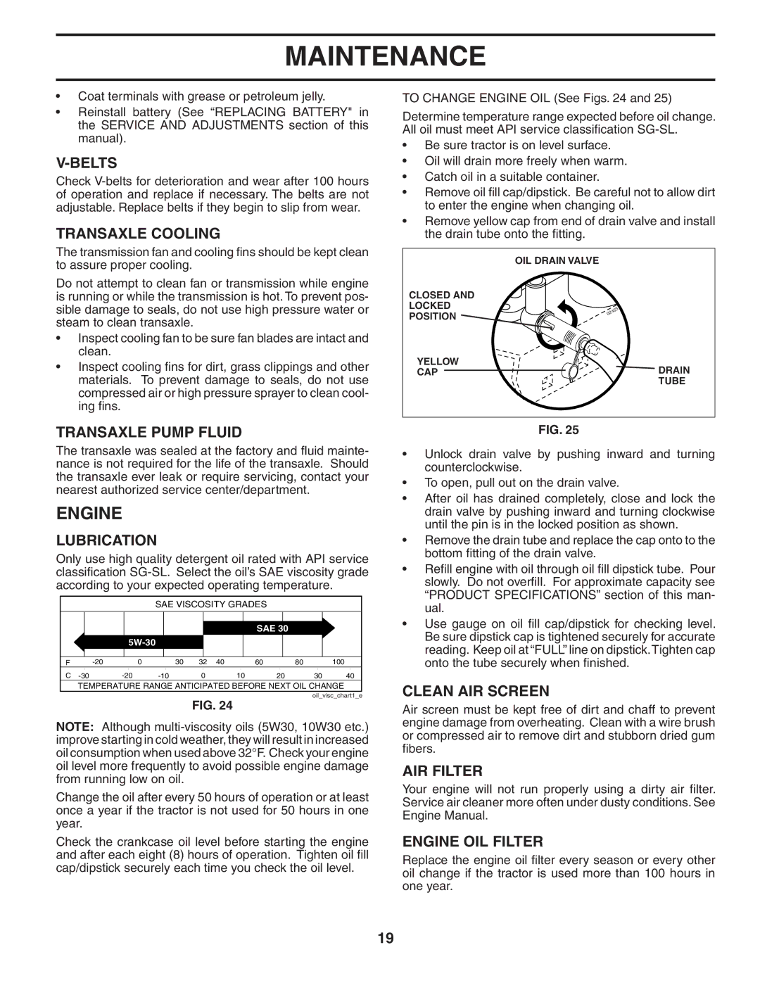 Husqvarna GTH2454T owner manual Engine 