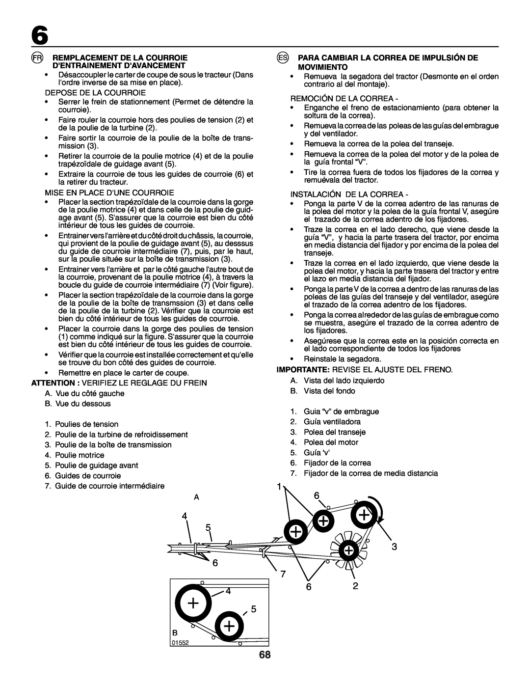 Husqvarna GTH250XP instruction manual Remplacement De La Courroie Dentrainement Davancement 