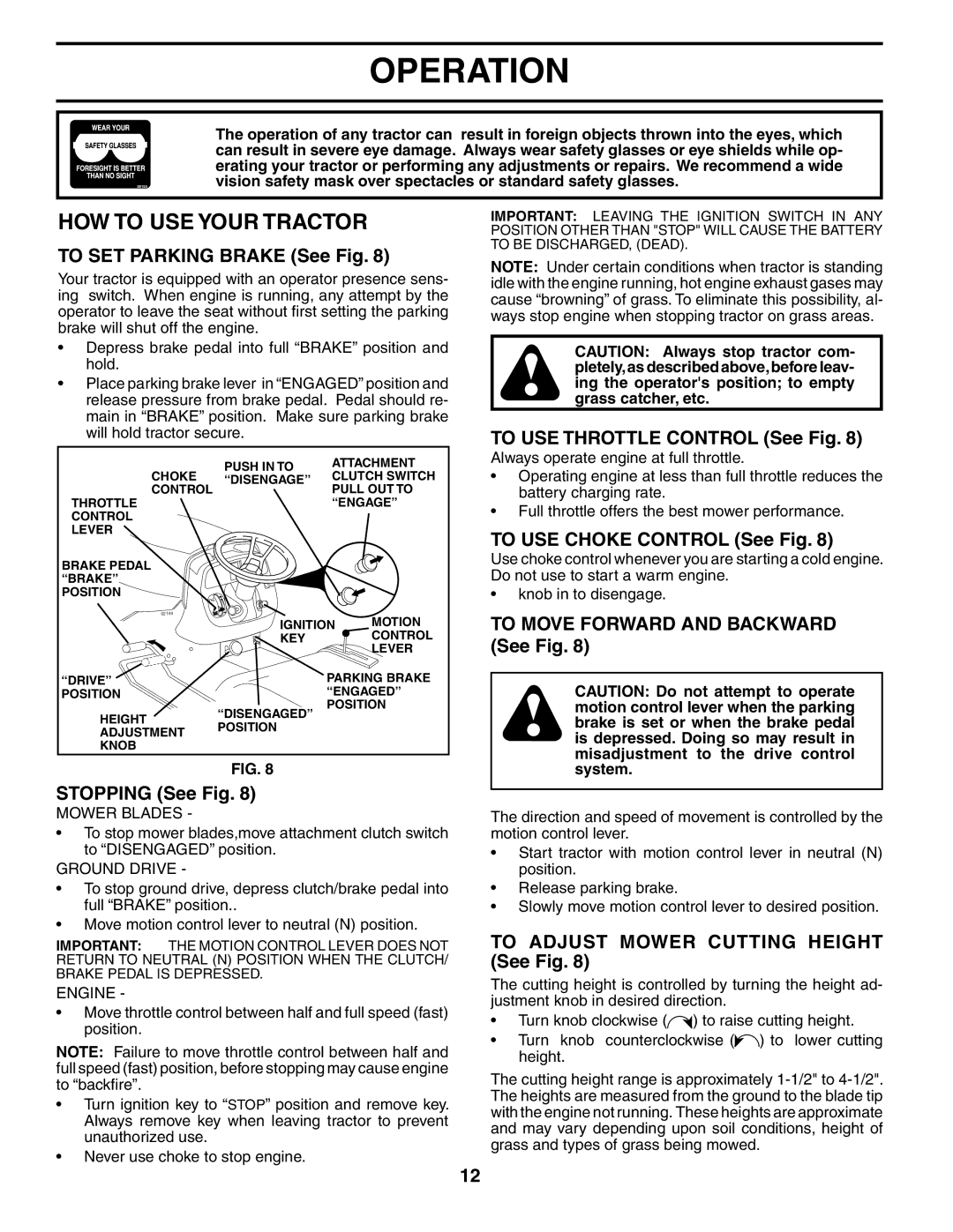 Husqvarna GTH2554XP owner manual HOW to USE Your Tractor 