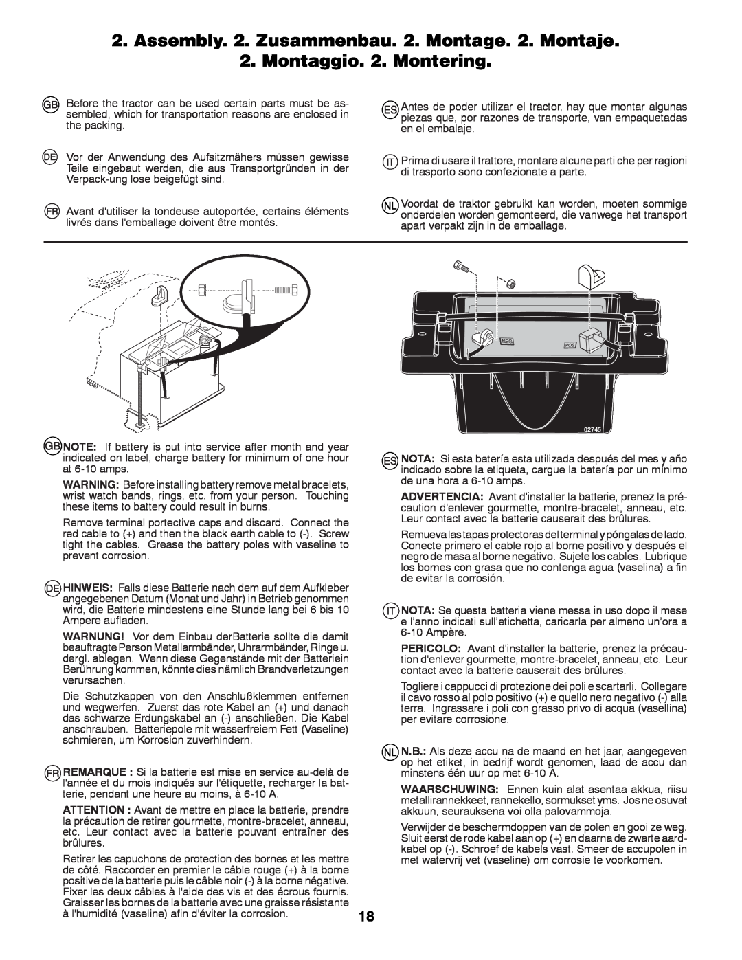 Husqvarna GTH260TWIN instruction manual Montaggio. 2. Montering 