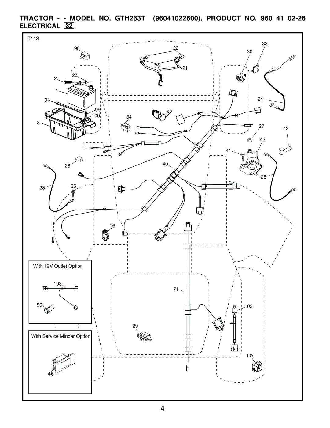 Husqvarna GTH263 T manual Electrical 