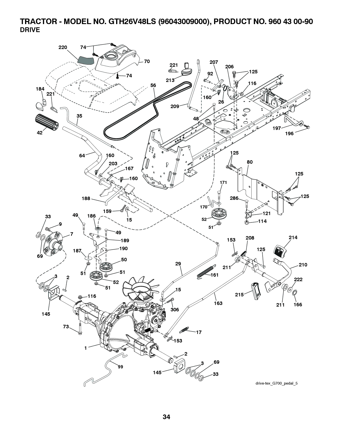 Husqvarna GTH26V48LS owner manual Drive 