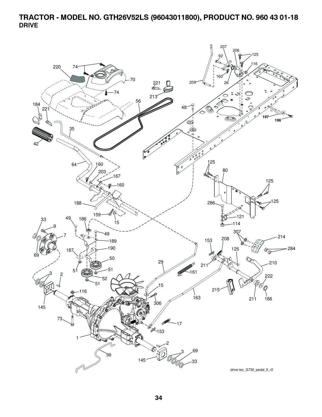 Husqvarna GTH26V52LS owner manual Drive 