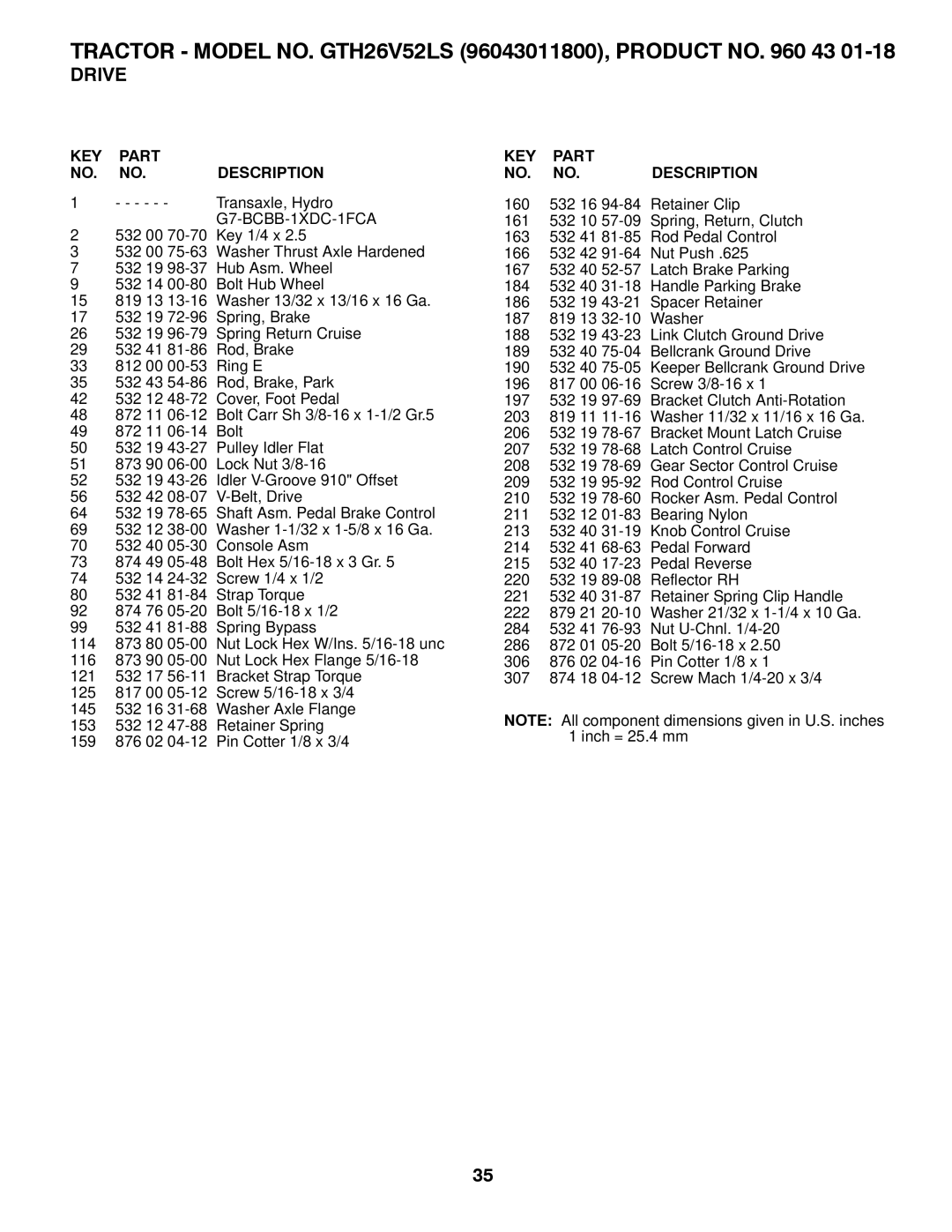 Husqvarna GTH26V52LS owner manual G7-BCBB-1XDC-1FCA 