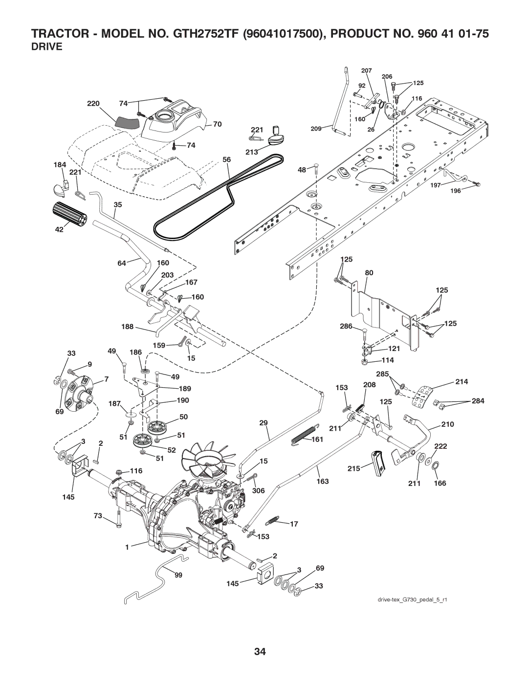 Husqvarna GTH2752TF owner manual Drive 