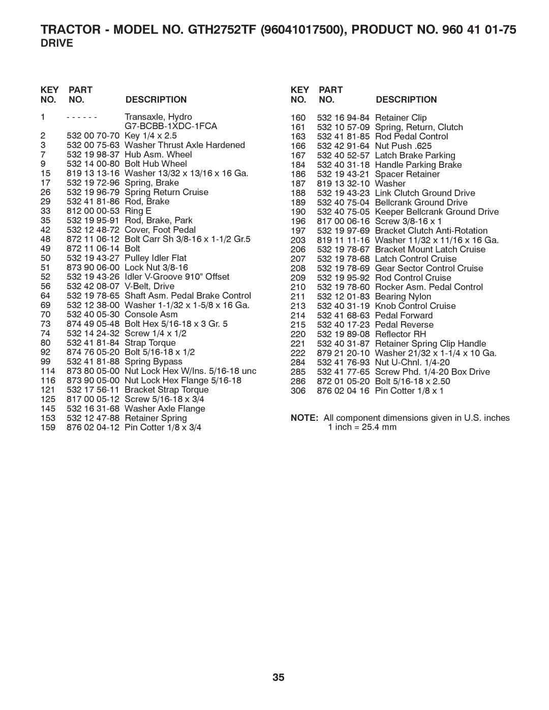 Husqvarna GTH2752TF owner manual G7-BCBB-1XDC-1FCA 