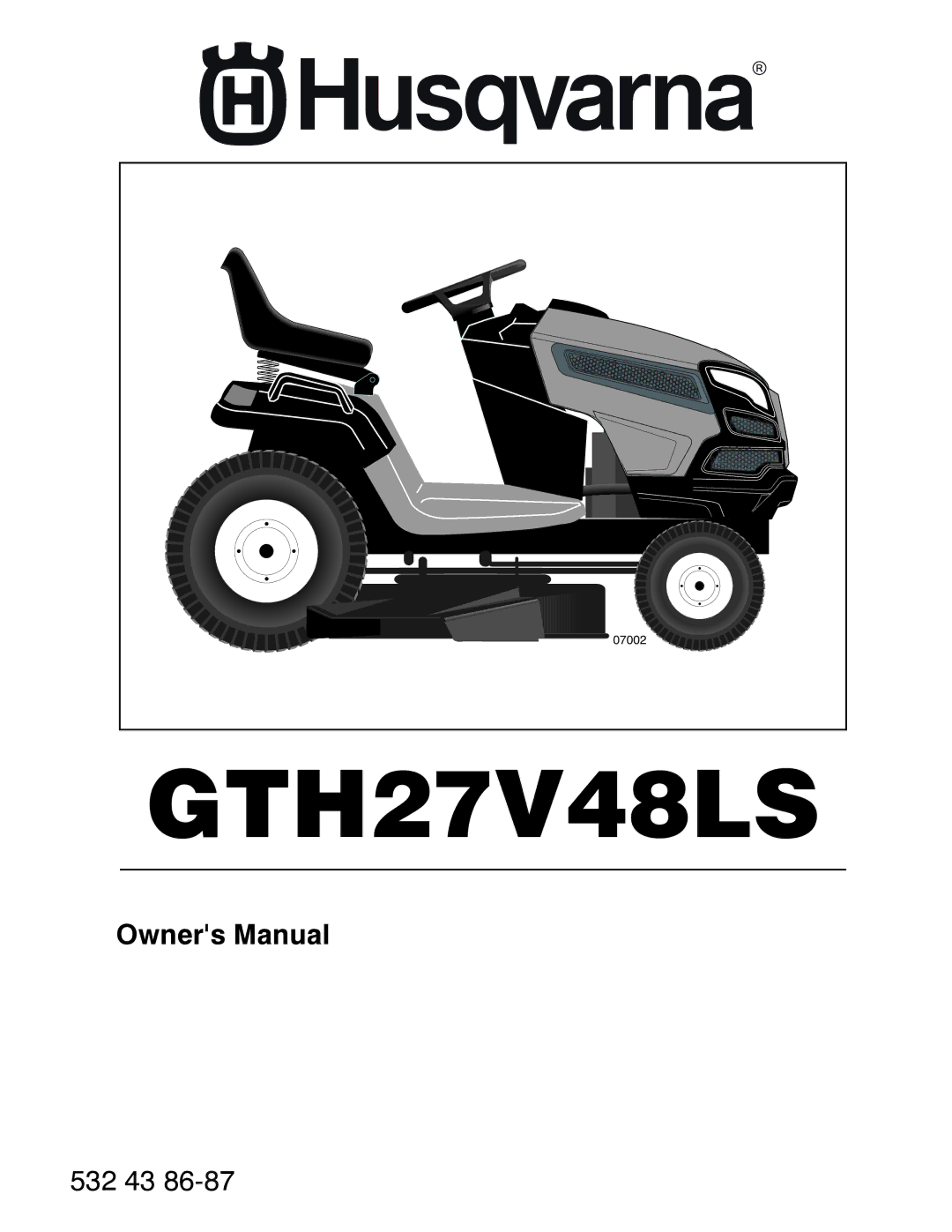 Husqvarna GTH27V48LS owner manual 