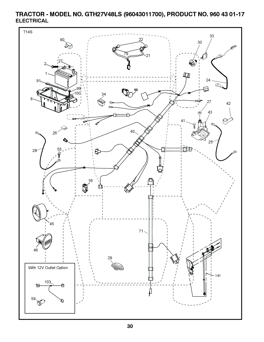 Husqvarna GTH27V48LS owner manual Electrical 