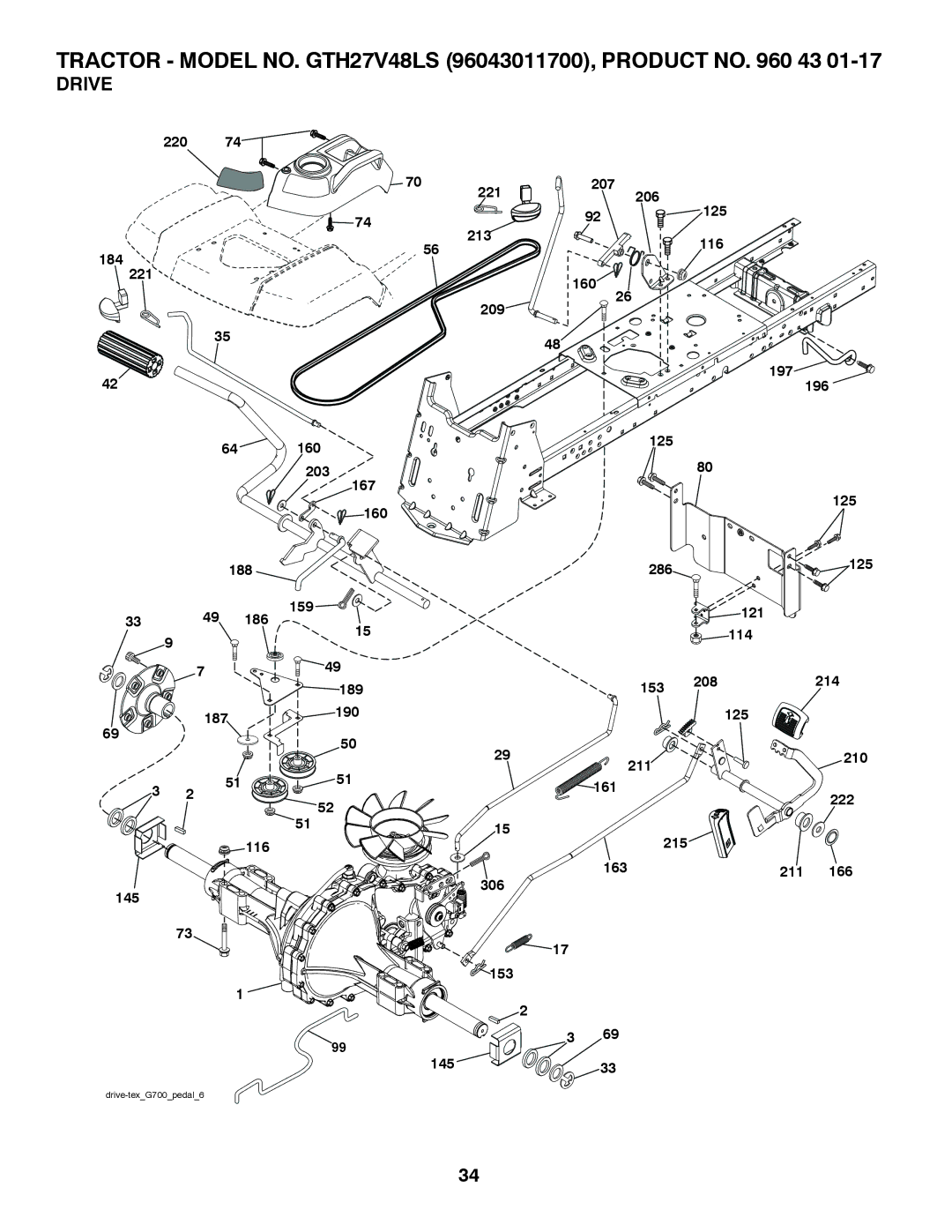 Husqvarna GTH27V48LS owner manual Drive 