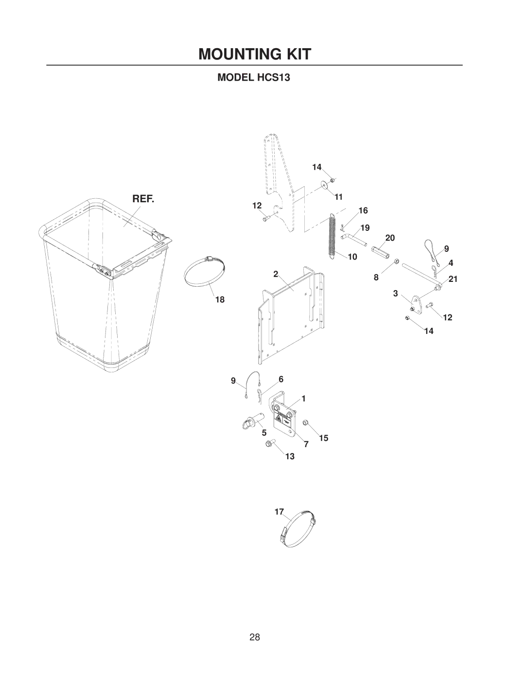 Husqvarna HCS9, HCS13 manual Mounting KIT 