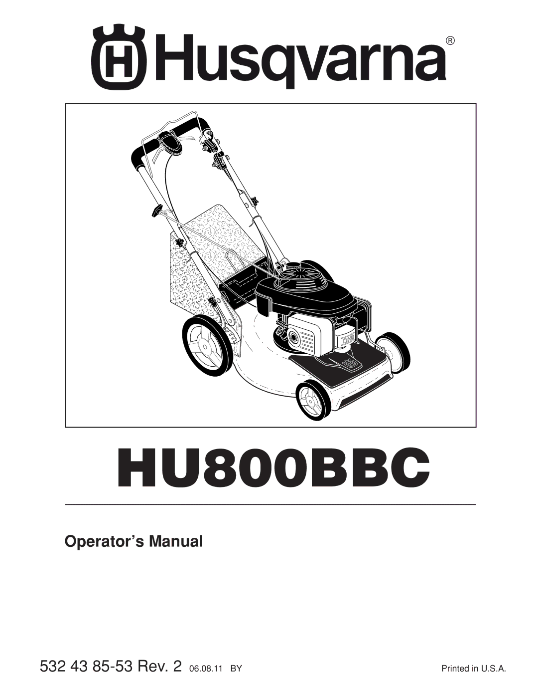 Husqvarna HU800BBC manual 