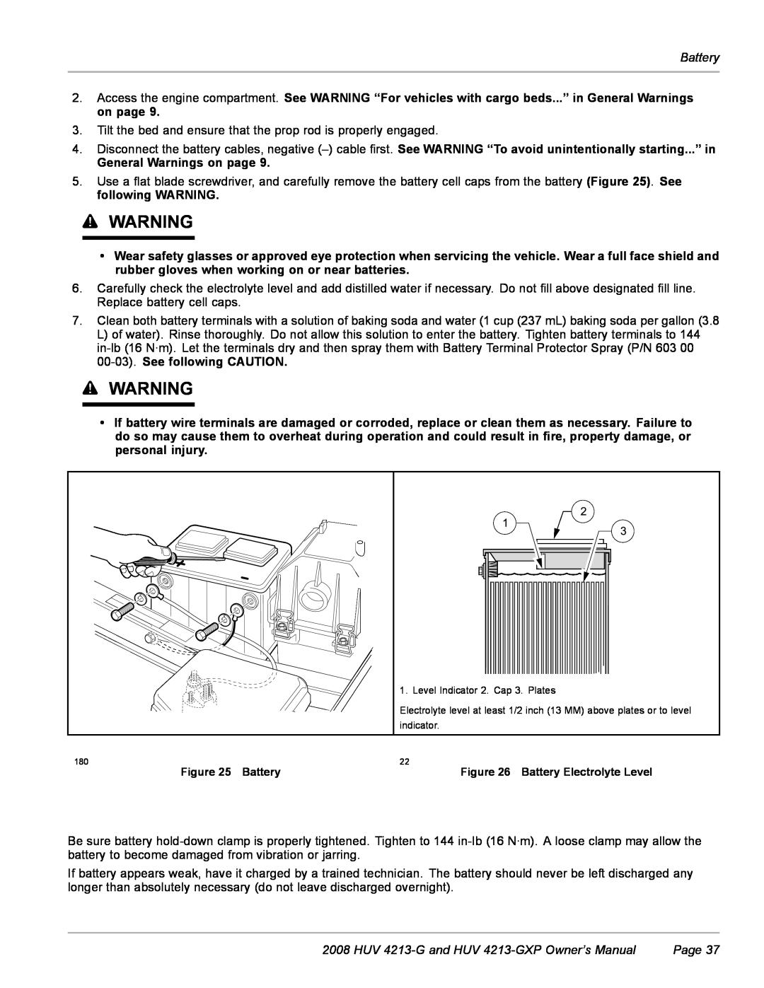 Husqvarna HUV 4213-GXP owner manual General Warnings on page 