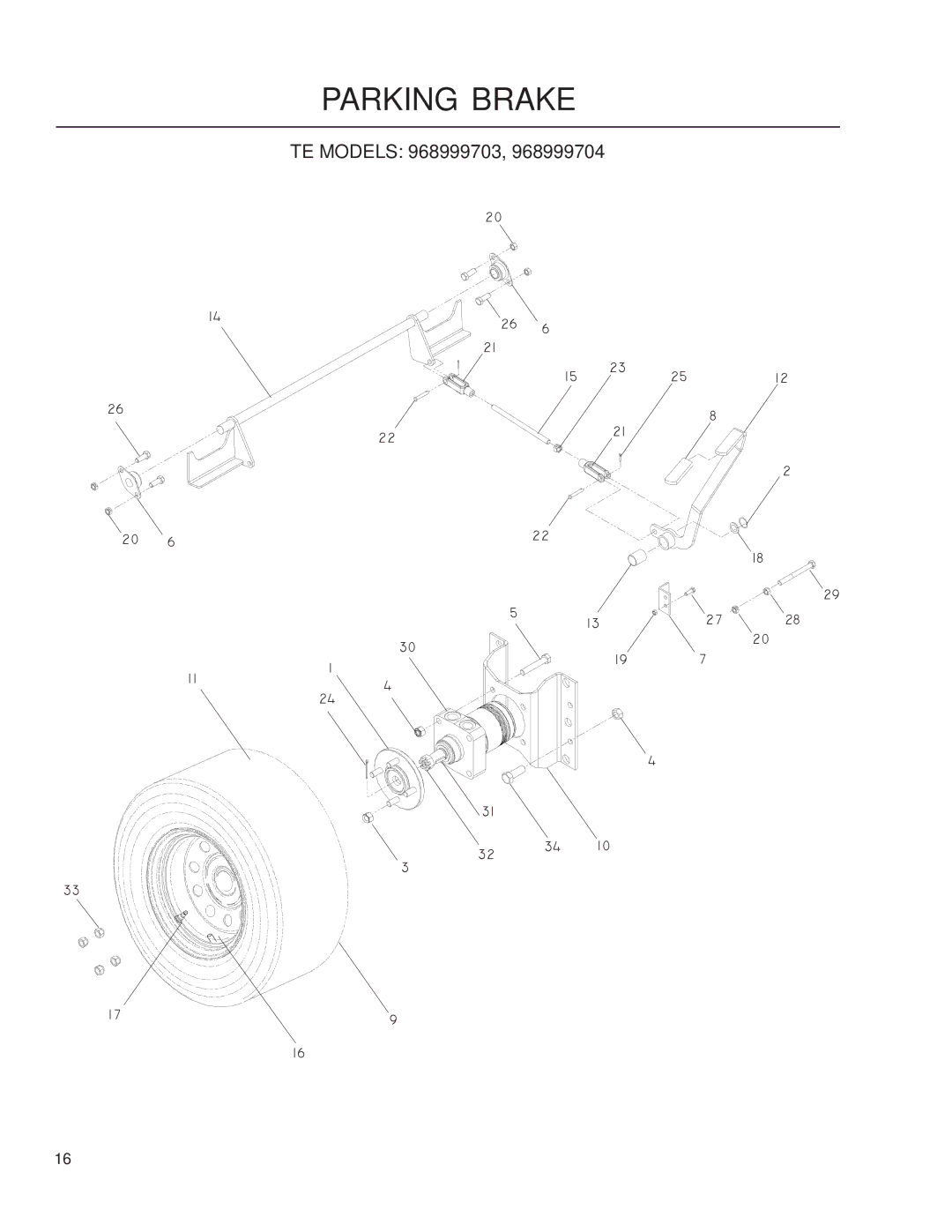 Husqvarna iZ4217/968999703, iZ25/968999672, iZ6125/968999708, iZ4821/968999705, iZ5223/968999707 manual Parking Brake 