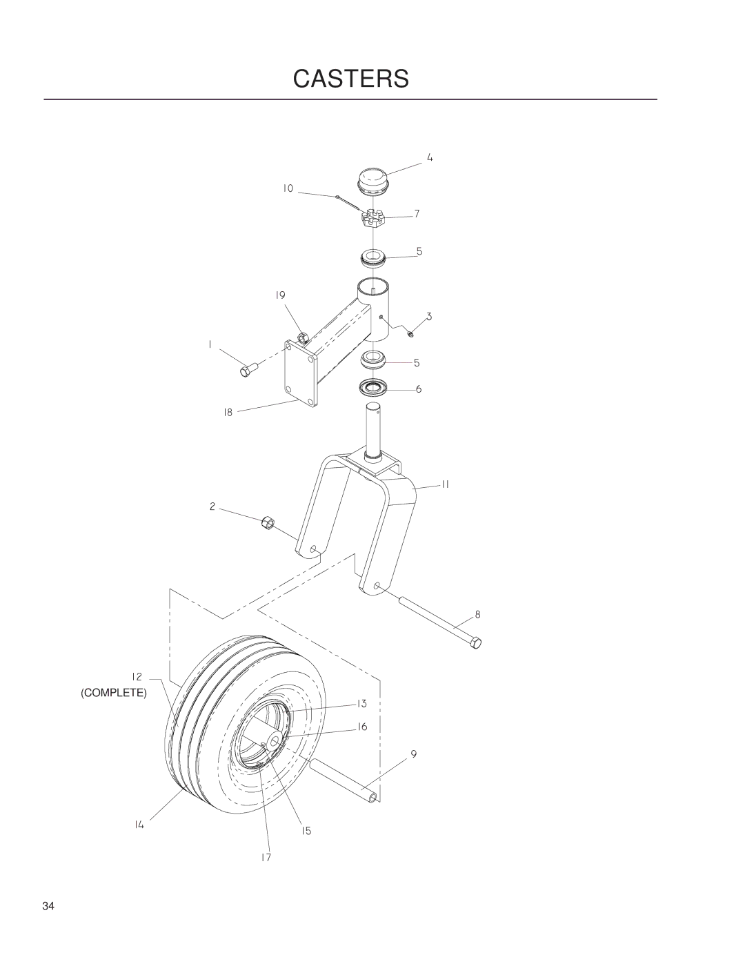 Husqvarna iZ5223VAN/968999706, iZ25/968999672, iZ6125/968999708, iZ4217/968999703, iZ4821/968999705, iZ5223/968999707 Casters 