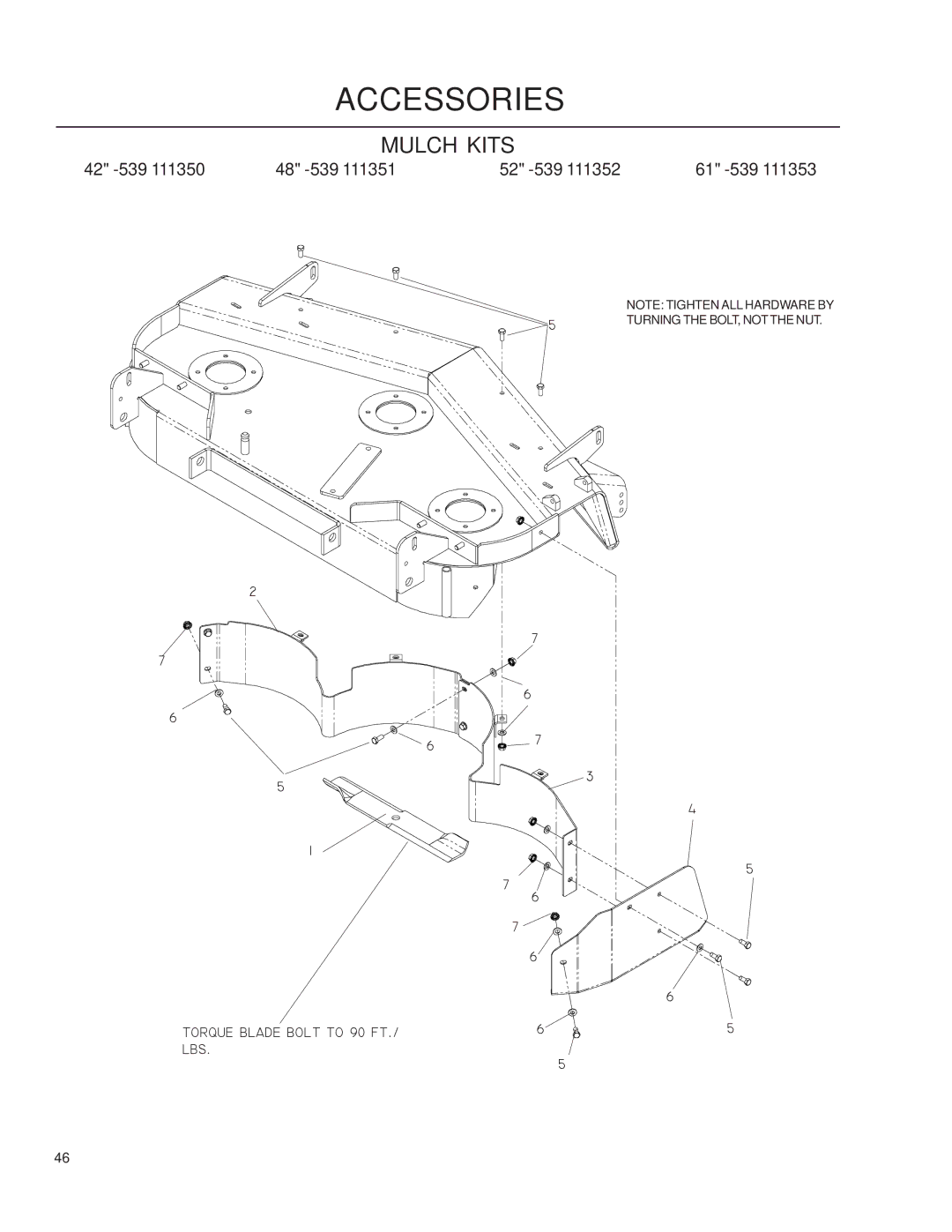 Husqvarna iZ5223/968999707, iZ25/968999672, iZ6125/968999708, iZ4217/968999703, iZ4821/968999705, iZ4819/968999704 Mulch Kits 