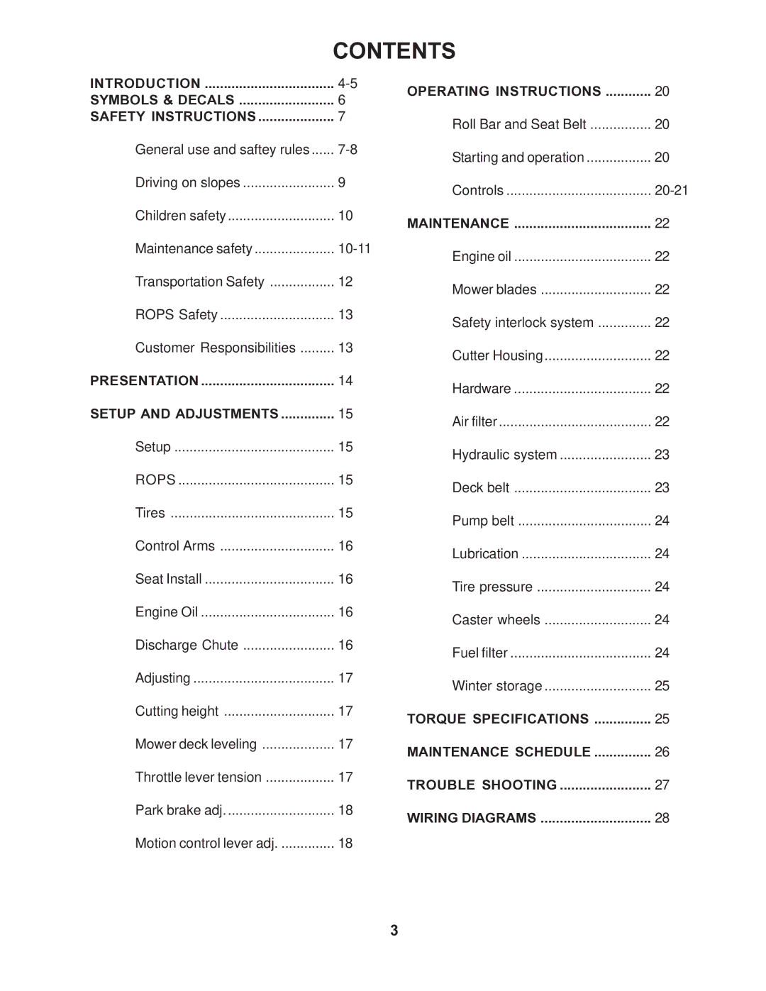 Husqvarna iZ4821KAA, iZ5223KAA, iZ5223TKOA, iZ4217TSKAA, iZ4817TSKAA, iZ6123KAA, iZ5223TKAA manual Contents 