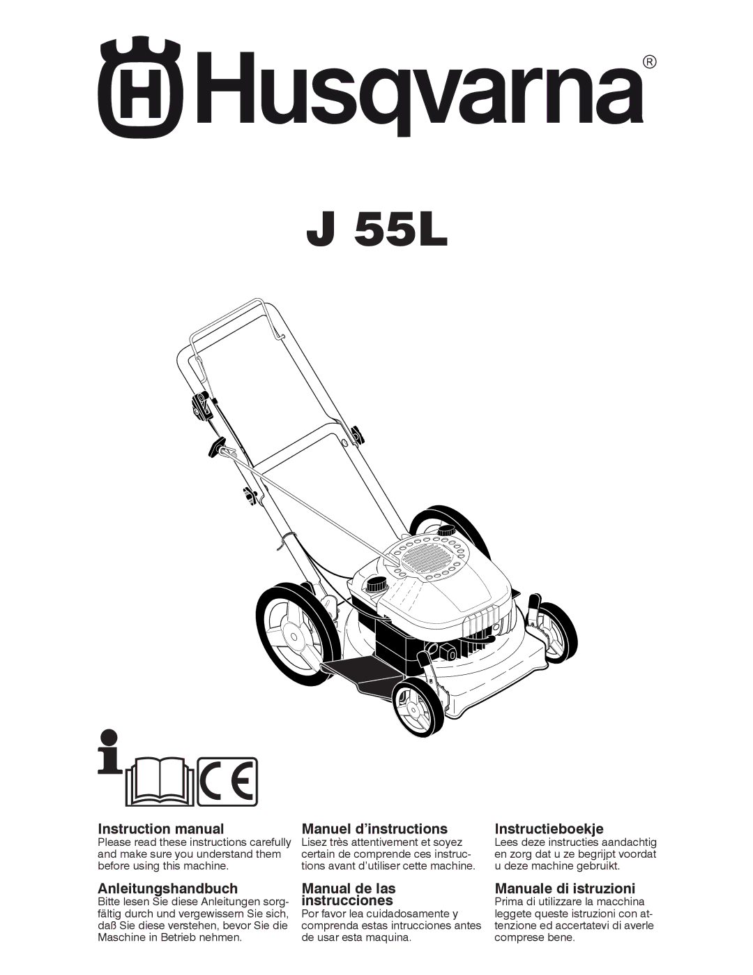 Husqvarna J 55L instruction manual 