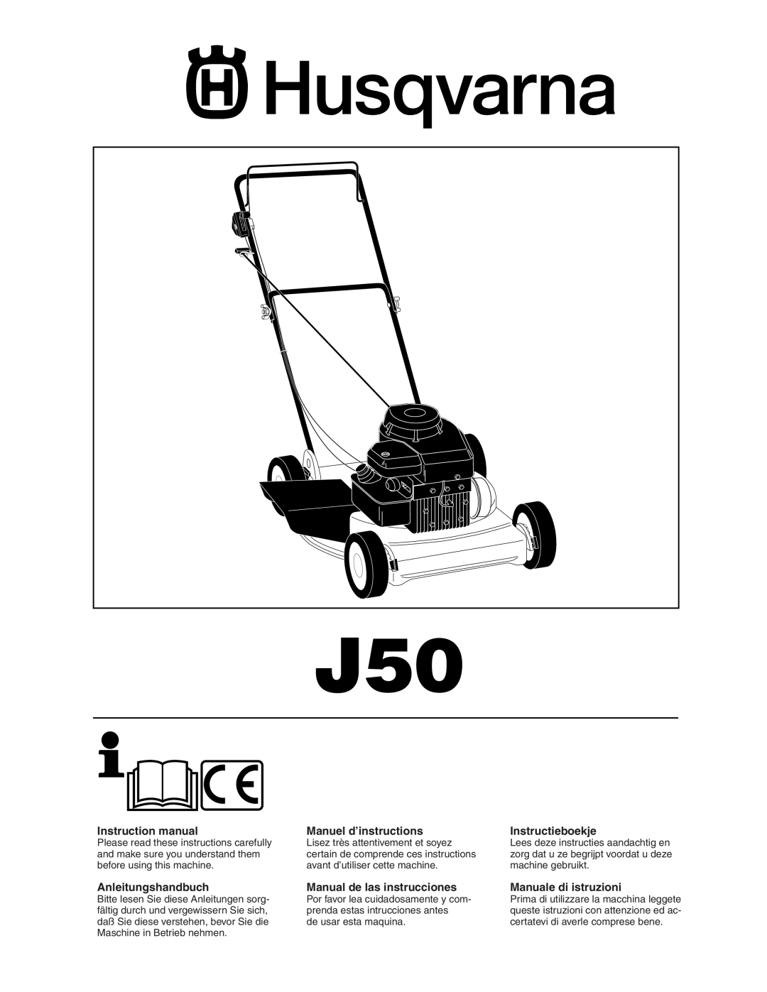 Husqvarna J50 instruction manual 