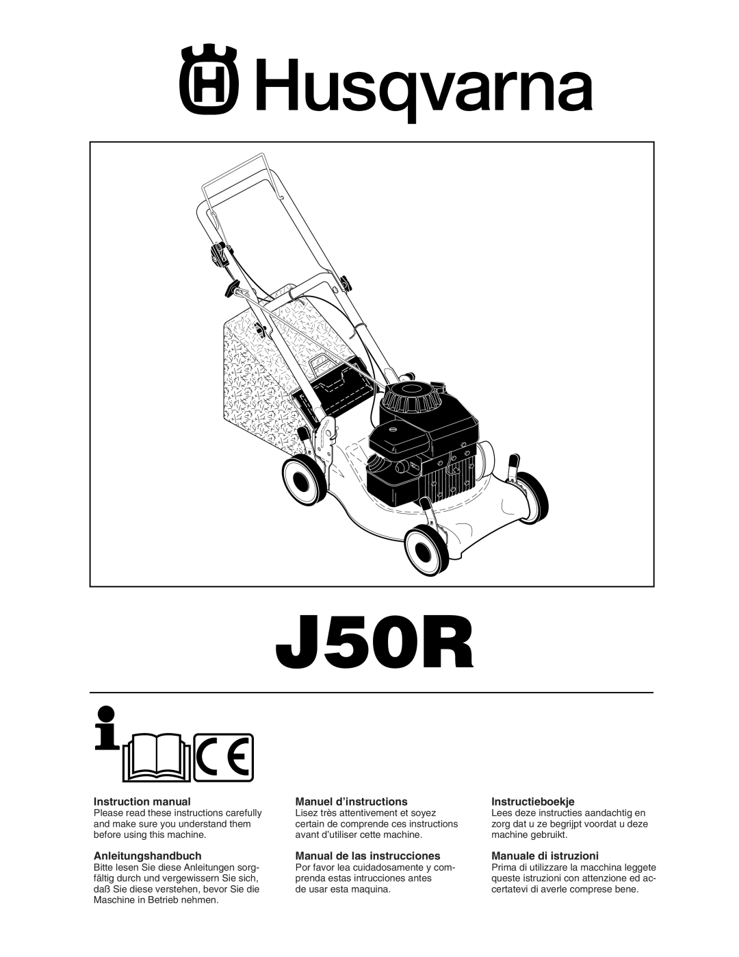 Husqvarna J50R instruction manual 