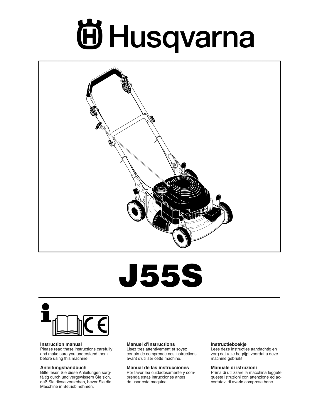 Husqvarna J55S instruction manual 