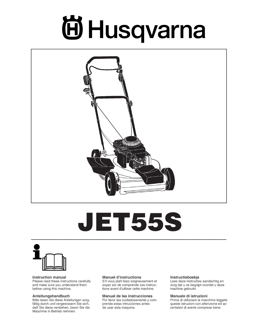 Husqvarna JET55S instruction manual 