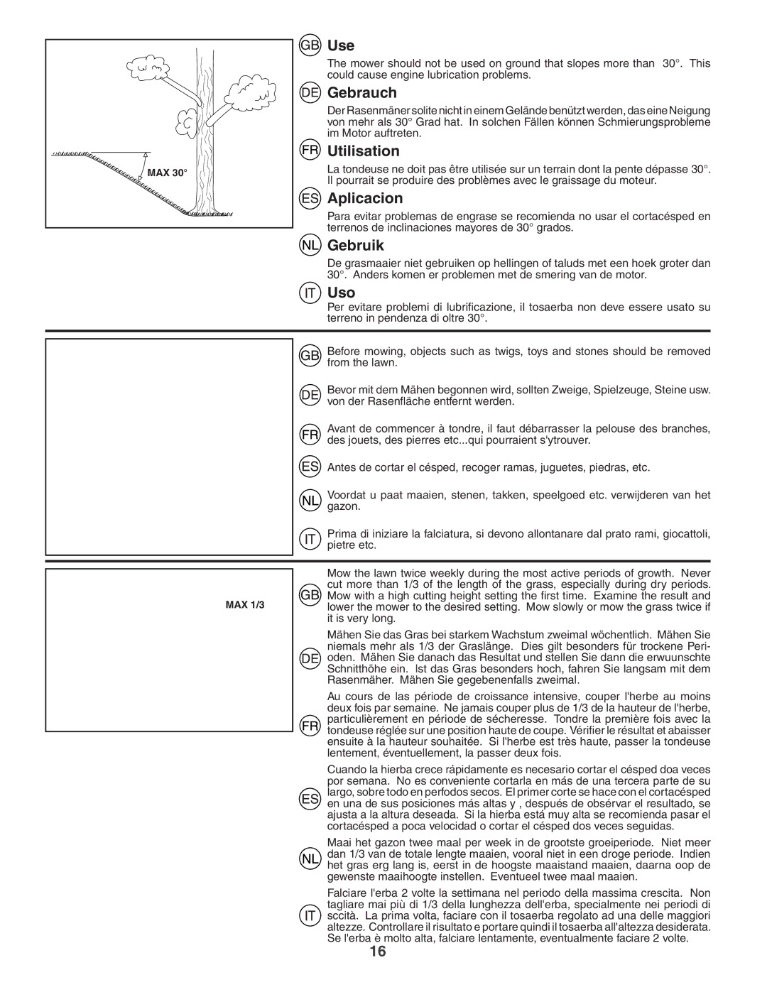 Husqvarna JET55S instruction manual Use, Gebrauch, Utilisation, Aplicacion, Gebruik, Uso 