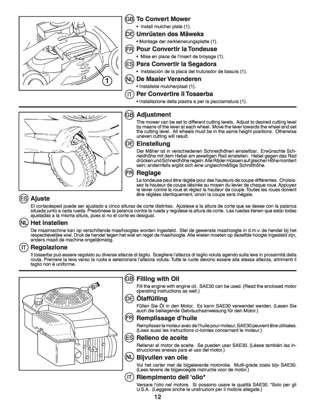 Husqvarna JET55S instruction manual To Convert Mower 