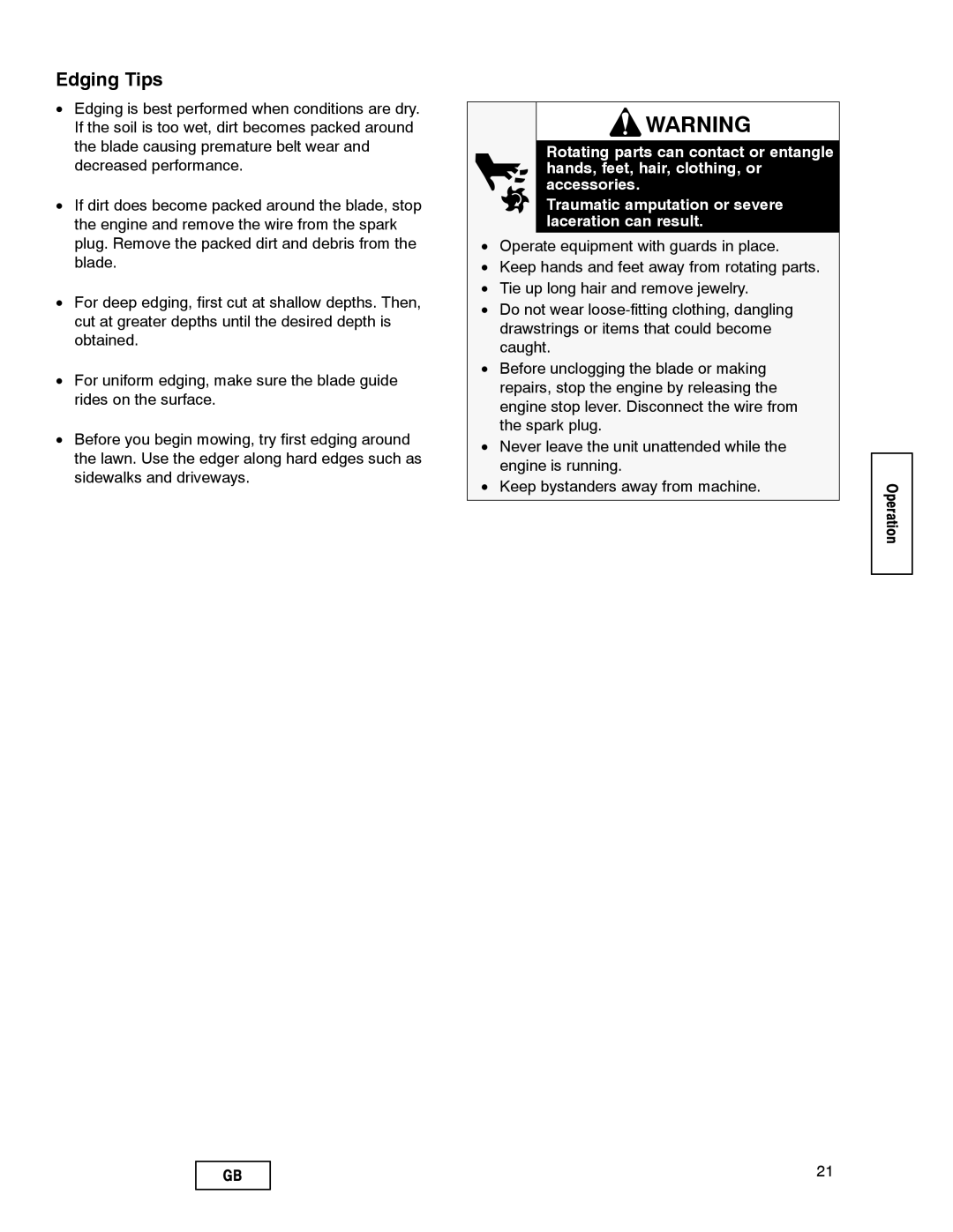 Husqvarna LE389 manual Edging Tips 