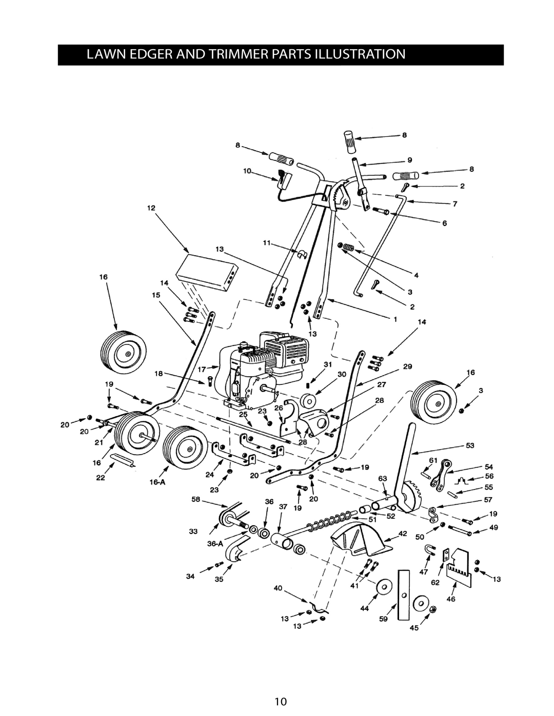 Husqvarna LE475 manual Lawn Edger And Trimmer Parts Illustration 