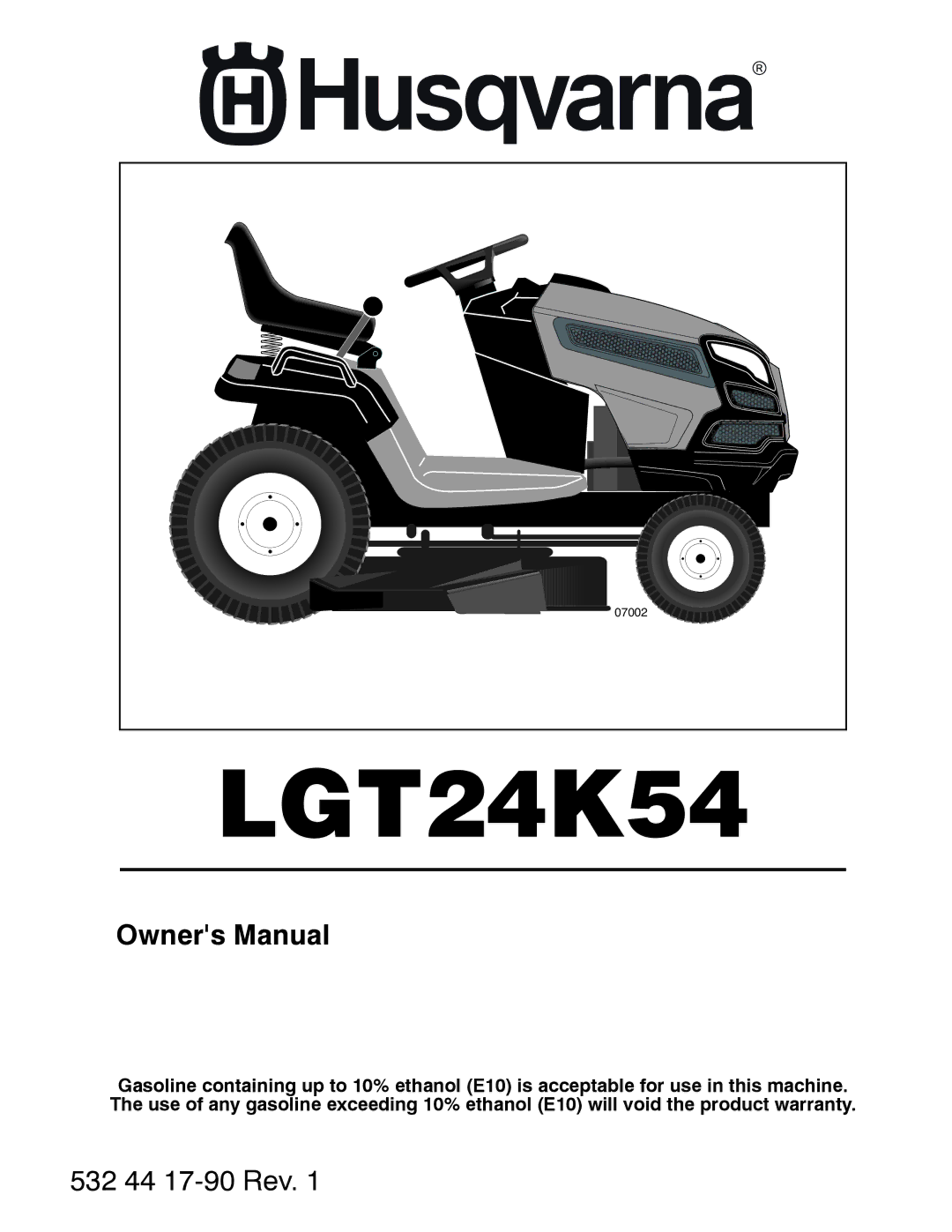 Husqvarna LGT24K54 owner manual 