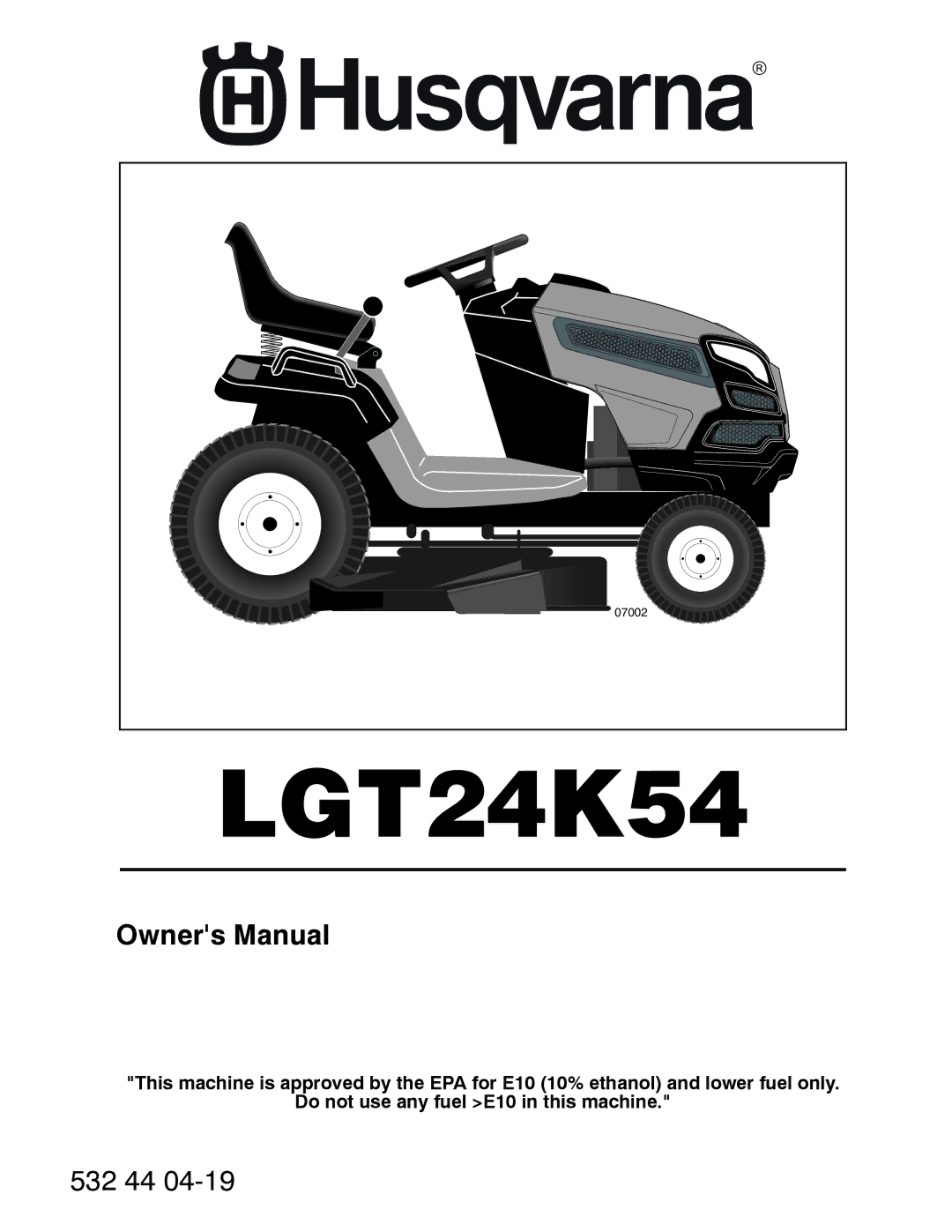 Husqvarna LGT24K54 owner manual 