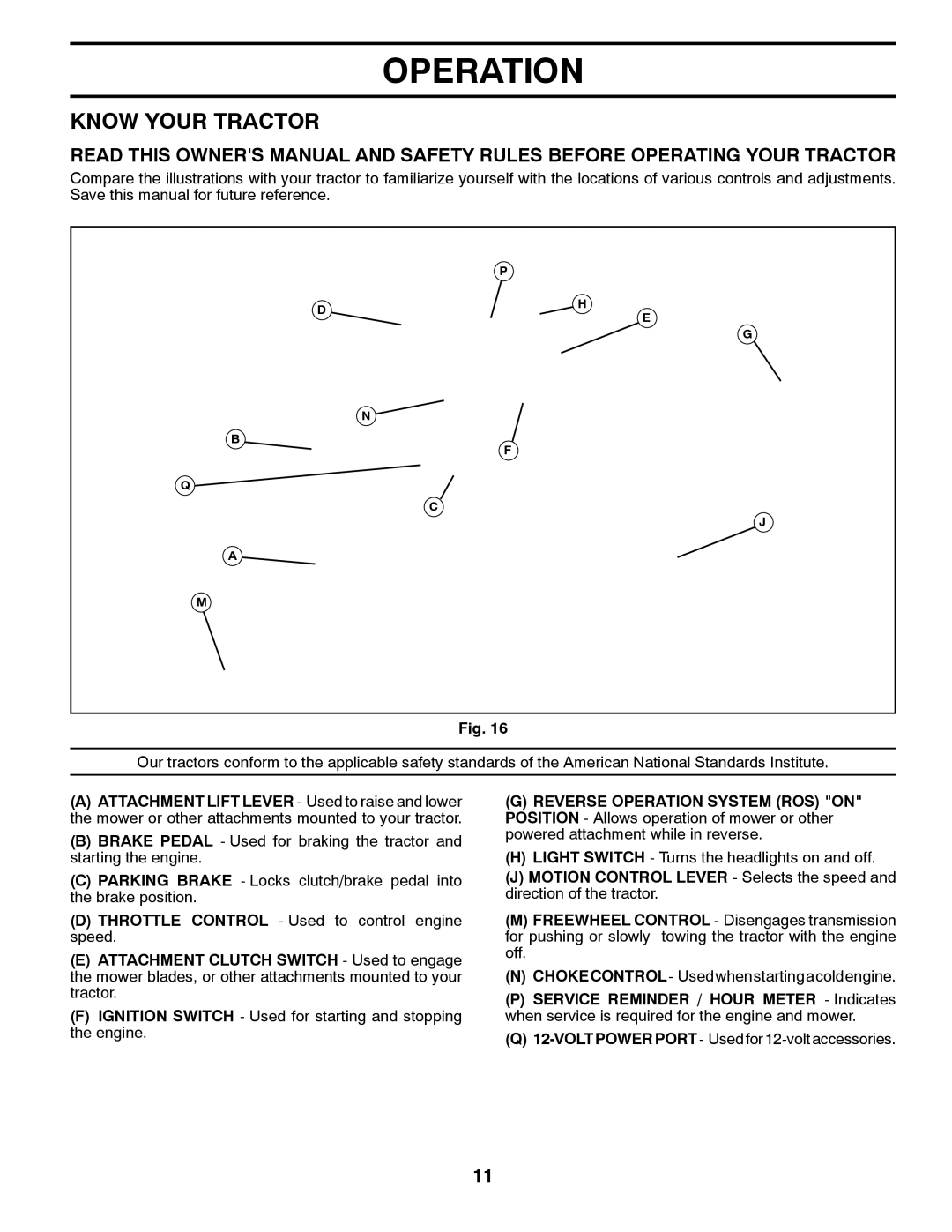 Husqvarna LGT24K54 owner manual Know Your Tractor 