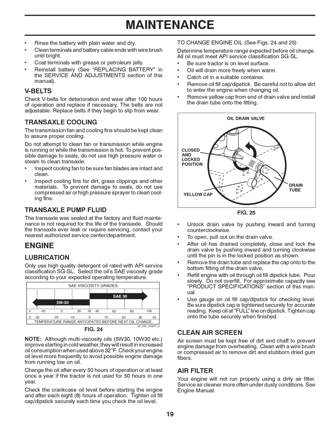 Husqvarna LGT2654 owner manual Engine 