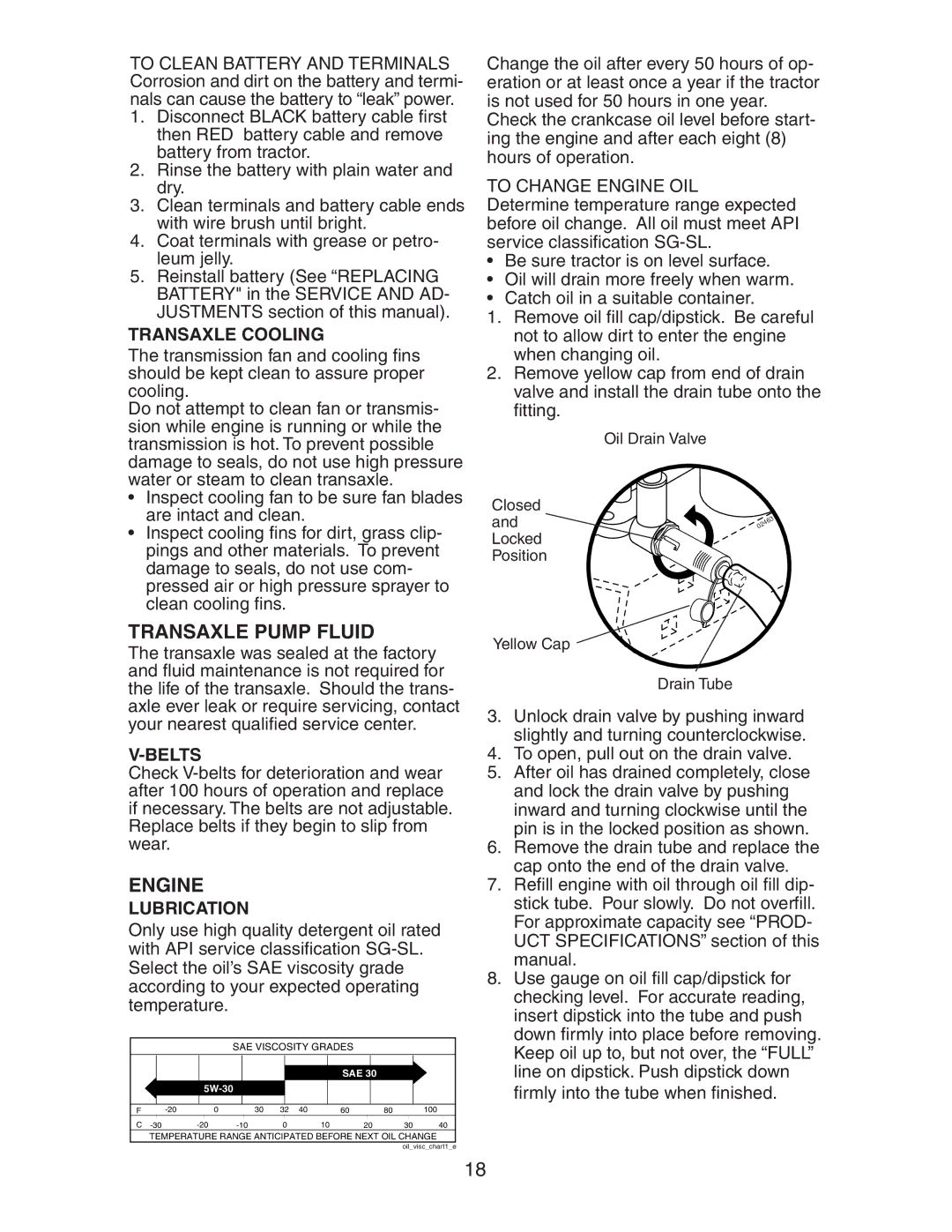 Husqvarna LOGTH2448T manual Transaxle Pump Fluid, Engine, Transaxle Cooling, Belts, Lubrication 