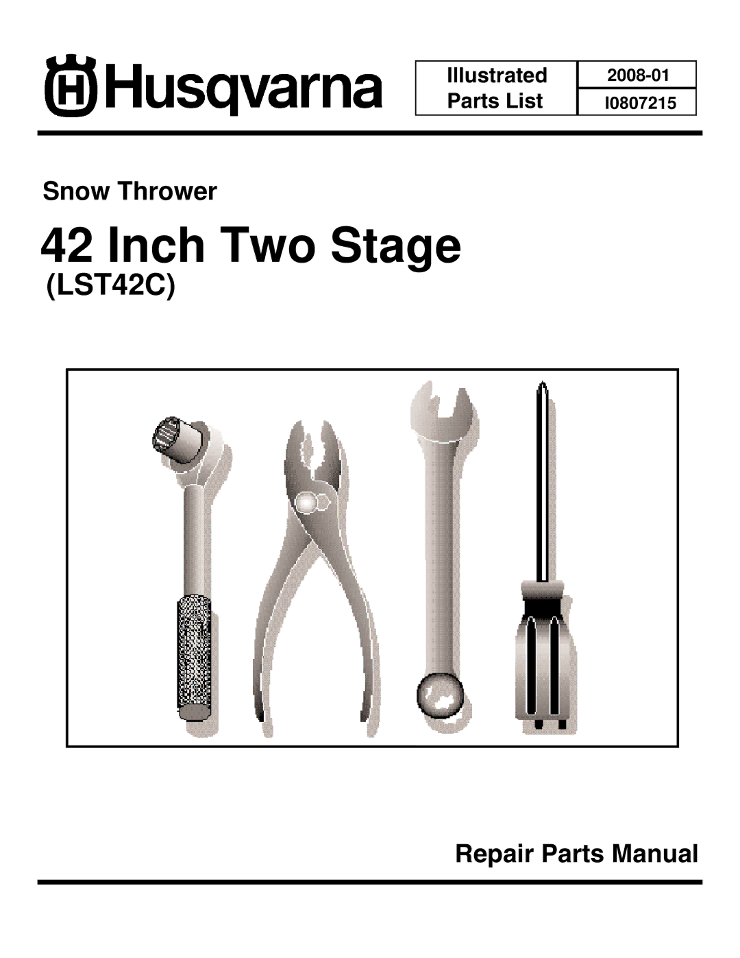 Husqvarna LST42C manual Inch Two Stage 