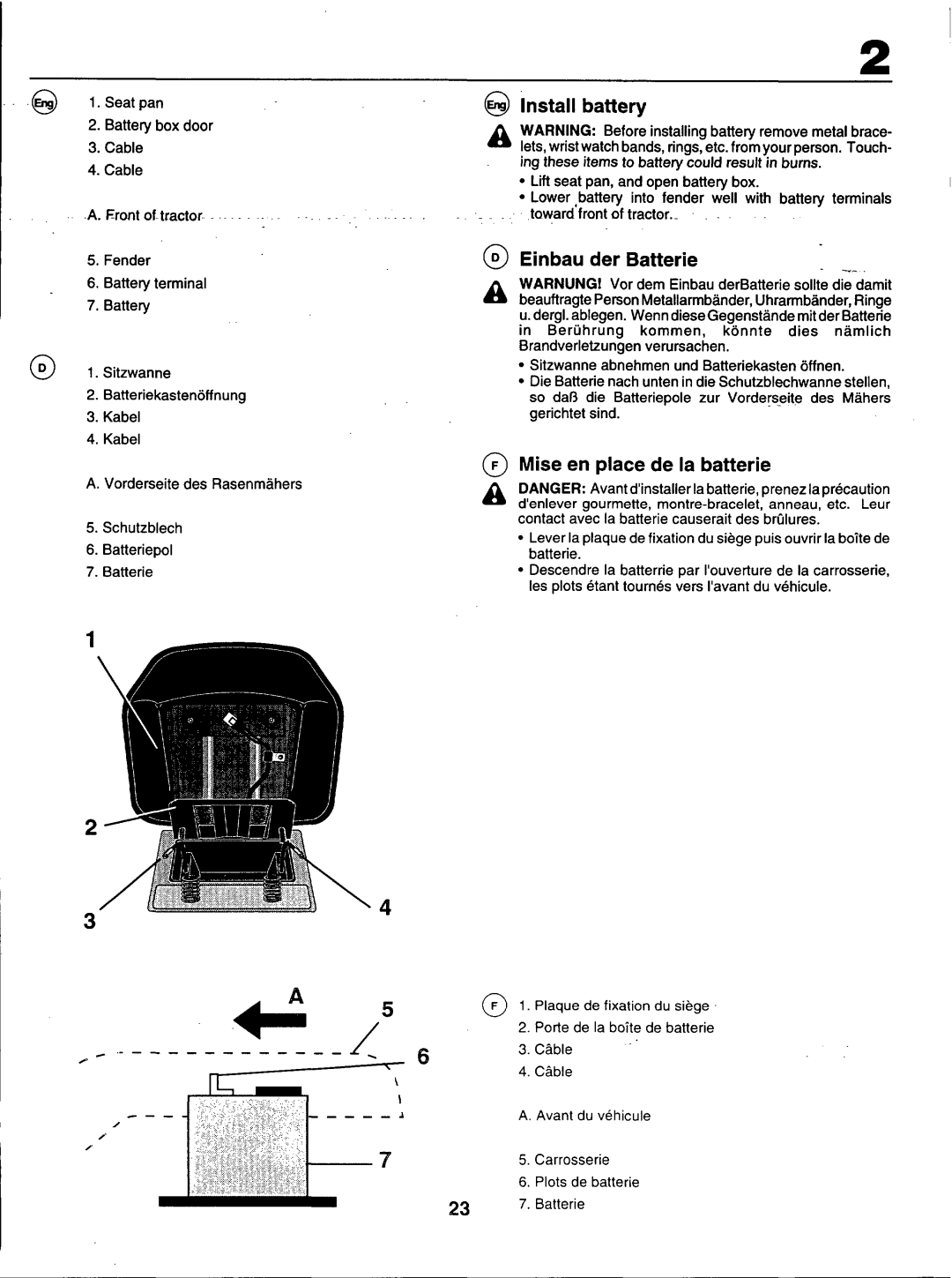 Husqvarna LT100 manual 