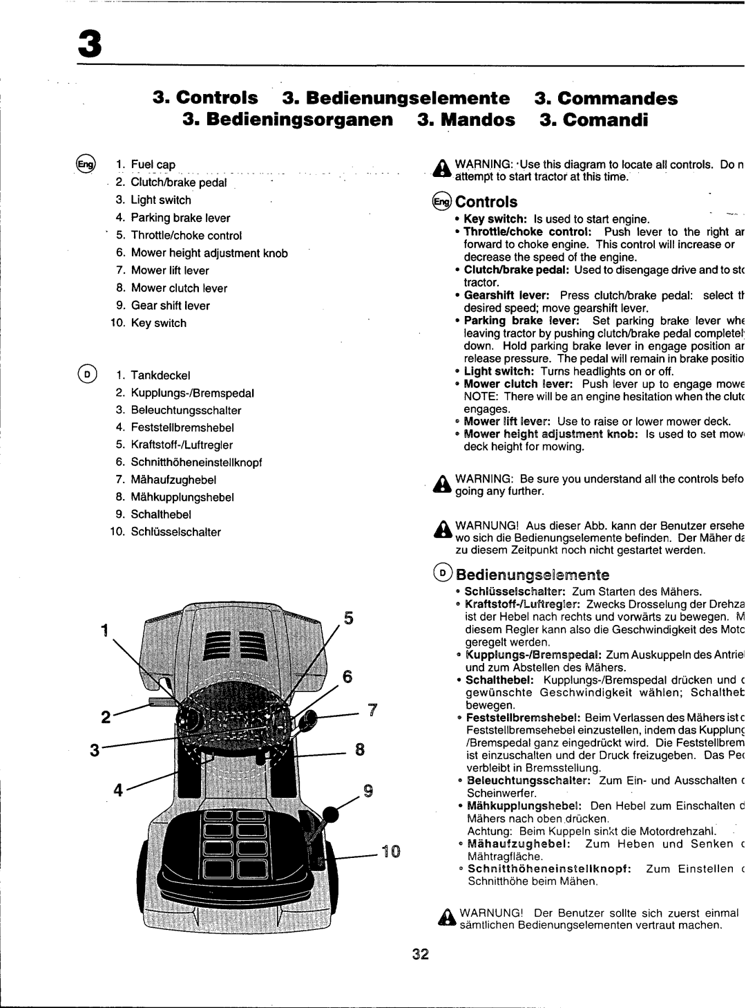 Husqvarna LT100 manual 